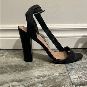 Call It Spring Black Heeled Sandals